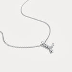 Sterling Silver Initial Letter Necklace – Bubble Pendant - Necklaces