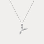 Sterling Silver Initial Letter Necklace – Bubble Pendant - Necklaces
