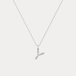Sterling Silver Initial Letter Necklace – Bubble Pendant - Necklaces