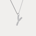 Sterling Silver Initial Letter Necklace – Bubble Pendant - Necklaces