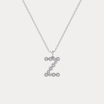 Sterling Silver Initial Letter Necklace – Bubble Pendant - Necklaces