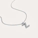 Sterling Silver Initial Letter Necklace – Bubble Pendant - Necklaces