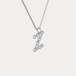 Sterling Silver Initial Letter Necklace – Bubble Pendant - Necklaces