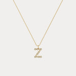Sterling Silver Initial Letter Necklace – Bubble Pendant - Necklaces