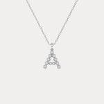 Sterling Silver Initial Letter Necklace – Bubble Pendant - Necklaces