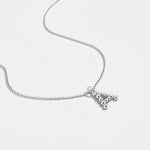 Sterling Silver Initial Letter Necklace – Bubble Pendant - Necklaces