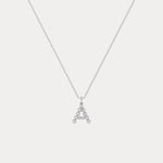Sterling Silver Initial Letter Necklace – Bubble Pendant - Necklaces