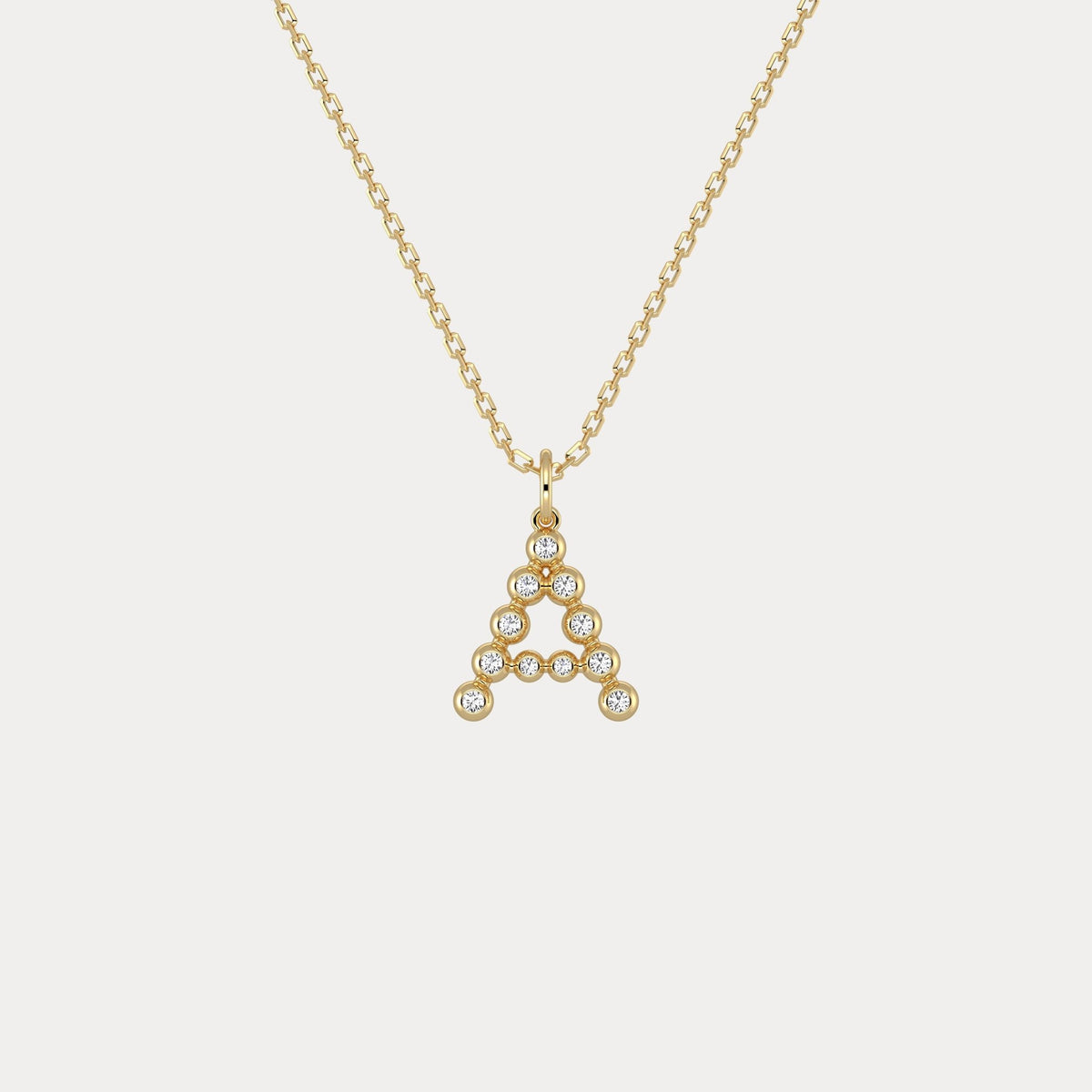Sterling Silver Initial Letter Necklace – Bubble Pendant - Necklaces