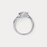 1 CT Marquise - Shaped Lab Grown Diamond Curved Ring in Sterling Silver - Rings