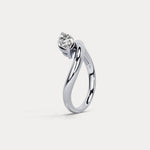 1 CT Marquise - Shaped Lab Grown Diamond Curved Ring in Sterling Silver - Rings