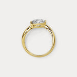1 CT Marquise - Shaped Lab Grown Diamond Curved Ring in Sterling Silver - Rings
