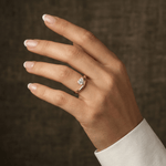 0.75 CT Prong Pear Lab Grown Diamond Wave Ring in Sterling Silver - Rings
