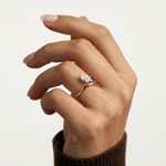 1.5 CT Pear Cut Lab Grown Diamond Twisted Ring in Sterling Silver - Rings