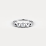 Lab Diamond Bubble Ring in Sterling Silver - Rings
