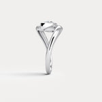 Bezel Pear Diamond Bypass Ring in Sterling Silver - Rings