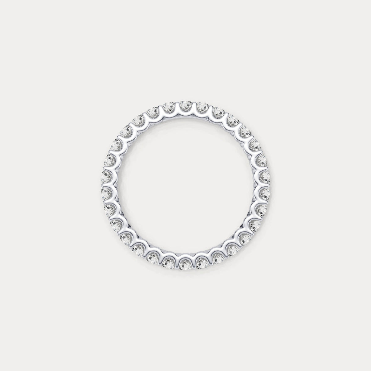 1.35 CTW Lab - Grown Diamond Classic Full Eternity Ring in Sterling Silver - Rings