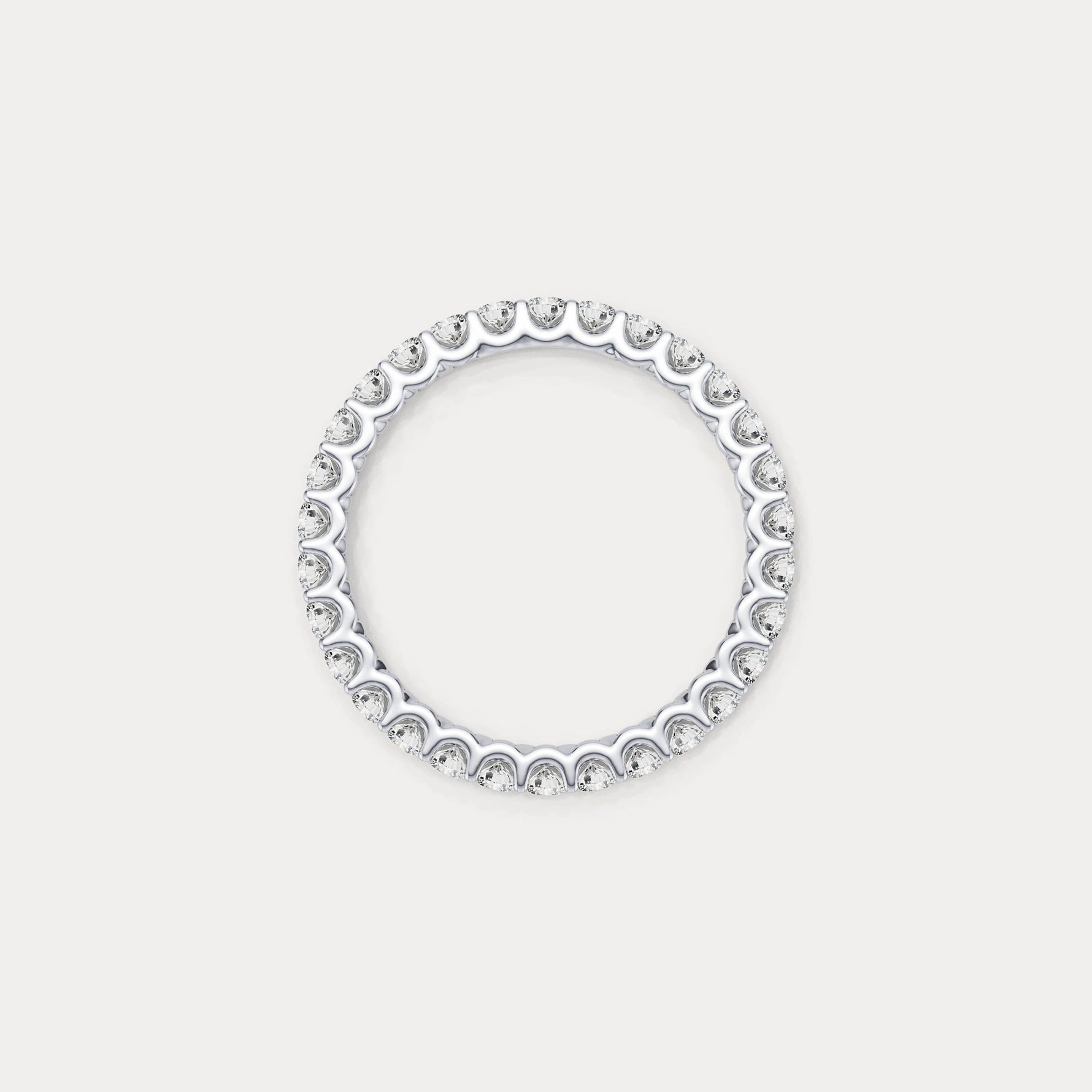 1.35 CTW Lab - Grown Diamond Classic Full Eternity Ring in Sterling Silver - Rings