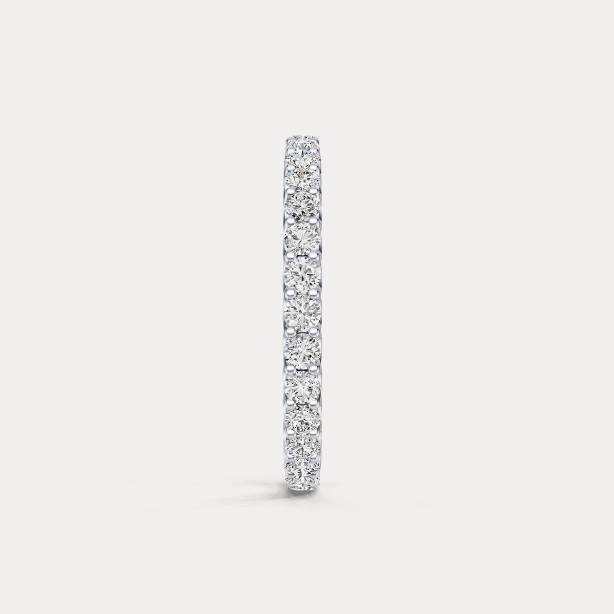 1.35 CTW Lab - Grown Diamond Classic Full Eternity Ring in Sterling Silver - Rings