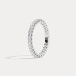 1.35 CTW Lab-Grown Diamond Classic Full Eternity Ring in Sterling Silver - Rings
