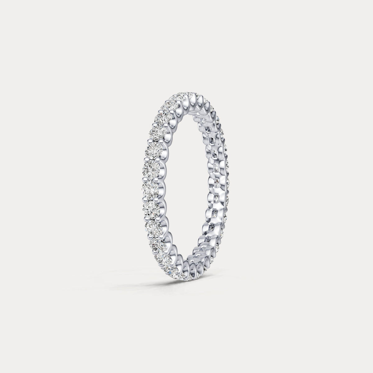 1.35 CTW Lab - Grown Diamond Classic Full Eternity Ring in Sterling Silver - Rings