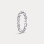1.35 CTW Lab - Grown Diamond Classic Full Eternity Ring in Sterling Silver - Rings