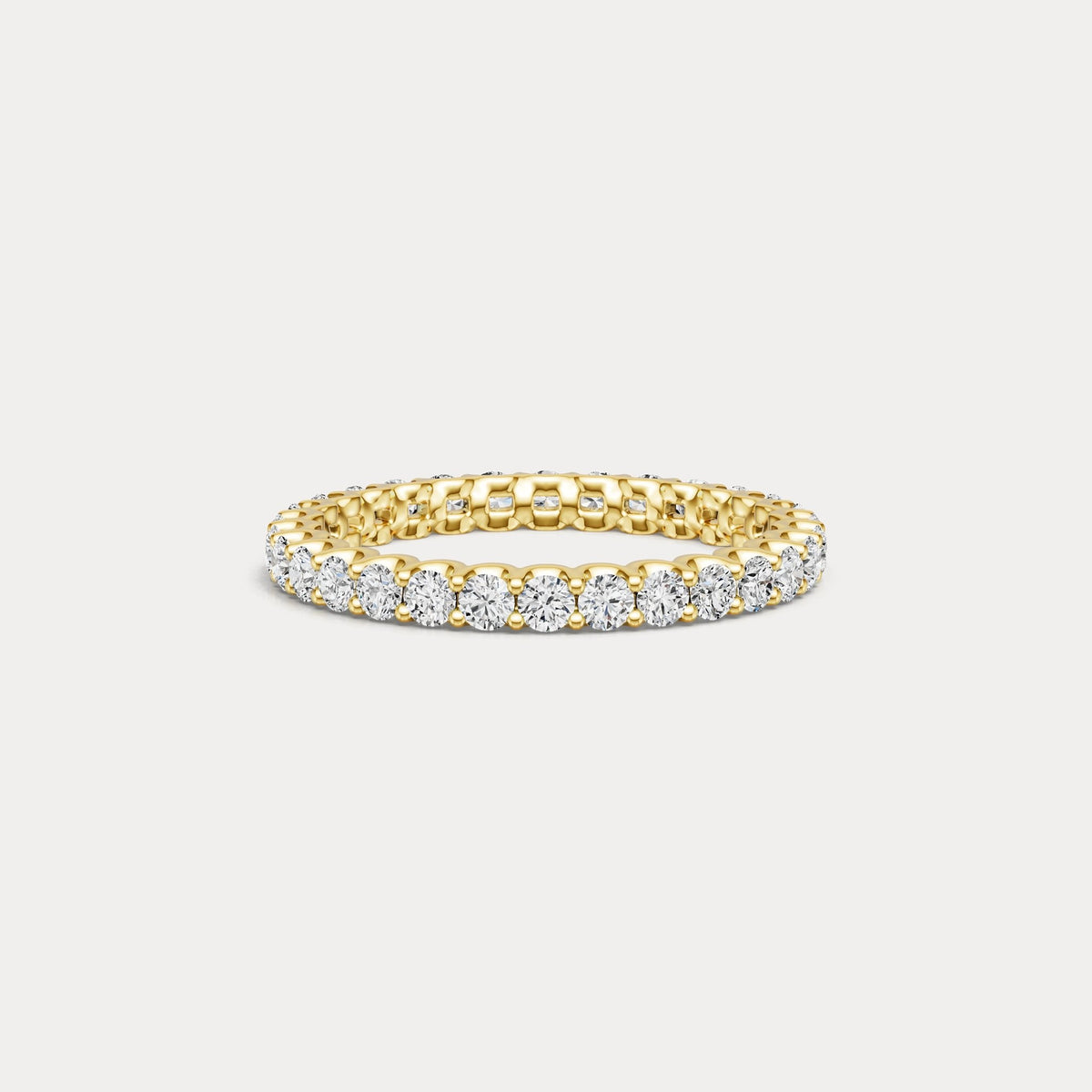 1.35 CTW Lab - Grown Diamond Classic Full Eternity Ring in Sterling Silver - Rings
