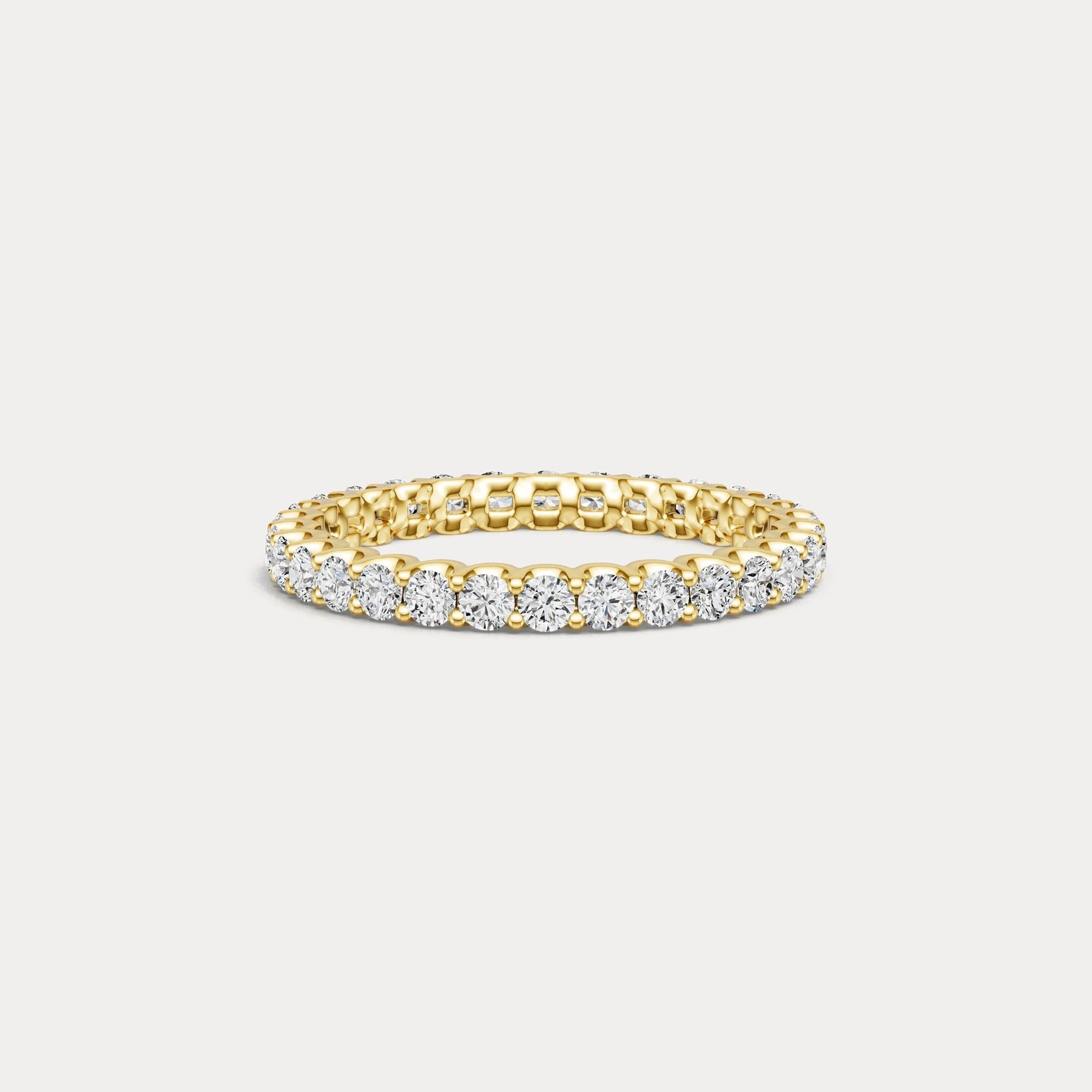 1.35 CTW Lab - Grown Diamond Classic Full Eternity Ring in Sterling Silver - Rings