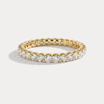1.35 CTW Lab-Grown Diamond Classic Full Eternity Ring in Sterling Silver - Rings