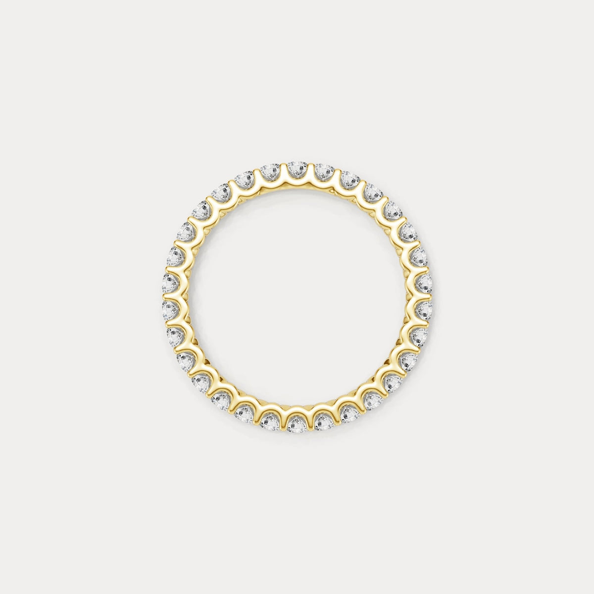 1.35 CTW Lab - Grown Diamond Classic Full Eternity Ring in Sterling Silver - Rings