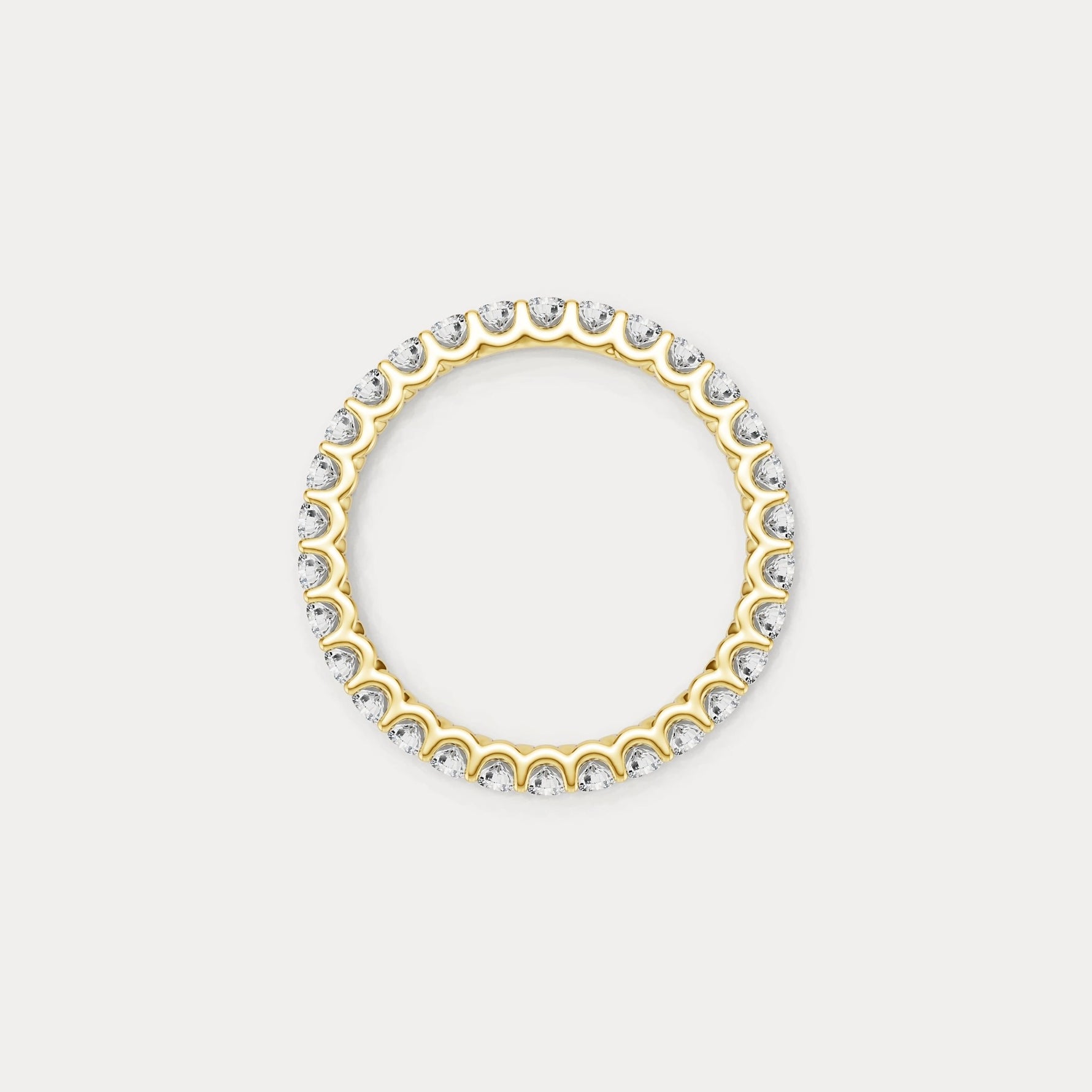 1.35 CTW Lab - Grown Diamond Classic Full Eternity Ring in Sterling Silver - Rings