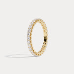 1.35 CTW Lab-Grown Diamond Classic Full Eternity Ring in Sterling Silver - Rings