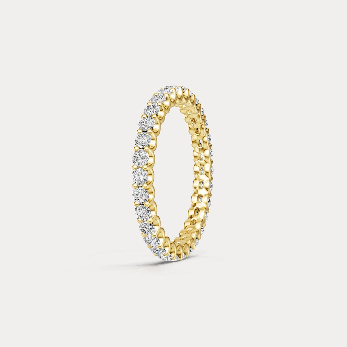 1.35 CTW Lab - Grown Diamond Classic Full Eternity Ring in Sterling Silver - Rings