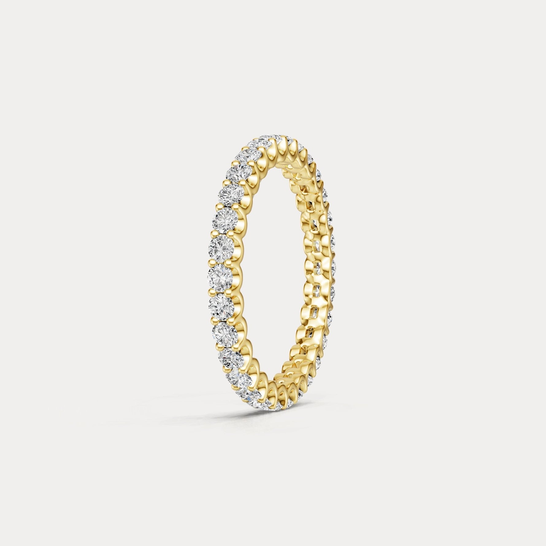 1.35 CTW Lab - Grown Diamond Classic Full Eternity Ring in Sterling Silver - Rings