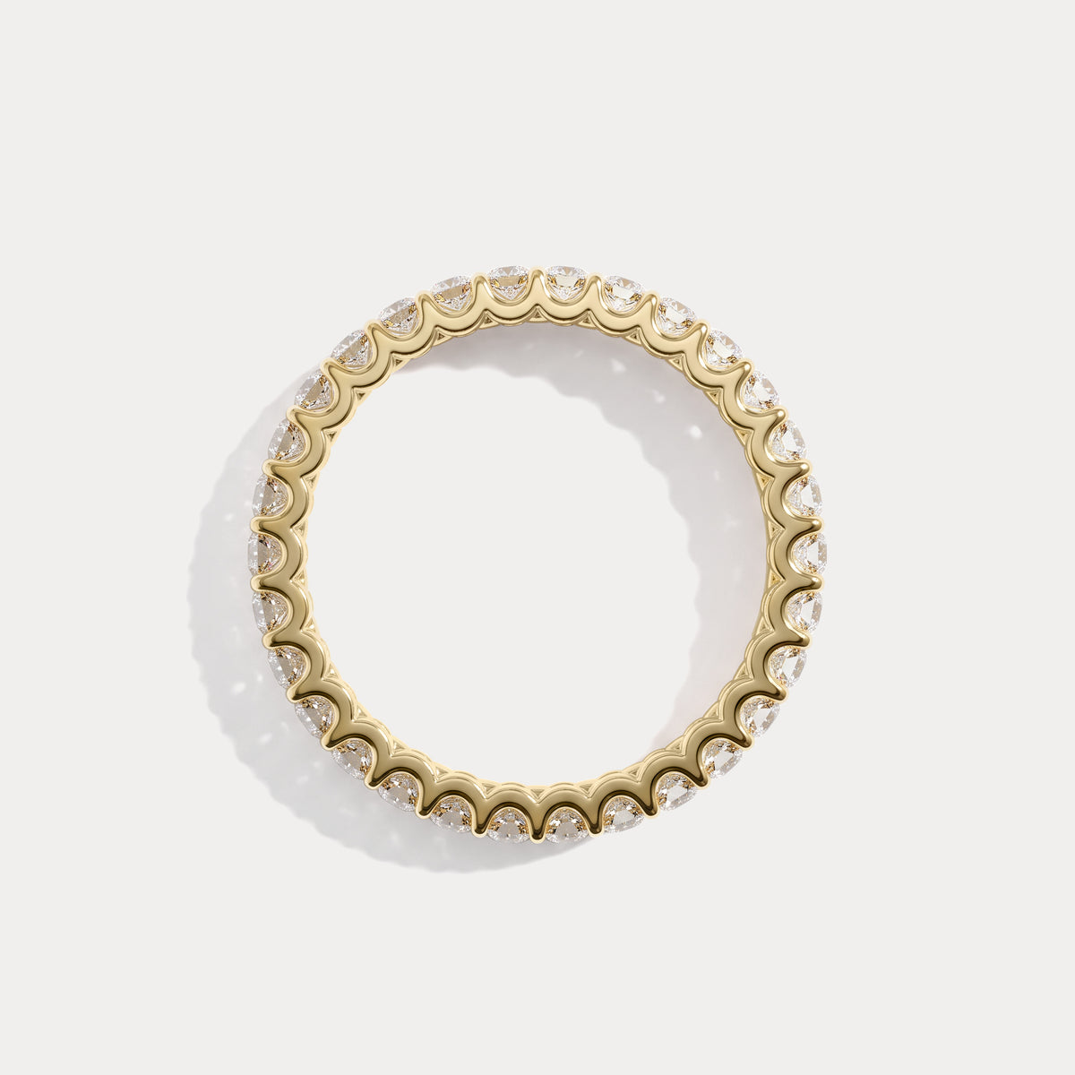 1.35 CTW Lab-Grown Diamond Classic Full Eternity Ring in Sterling Silver - Rings