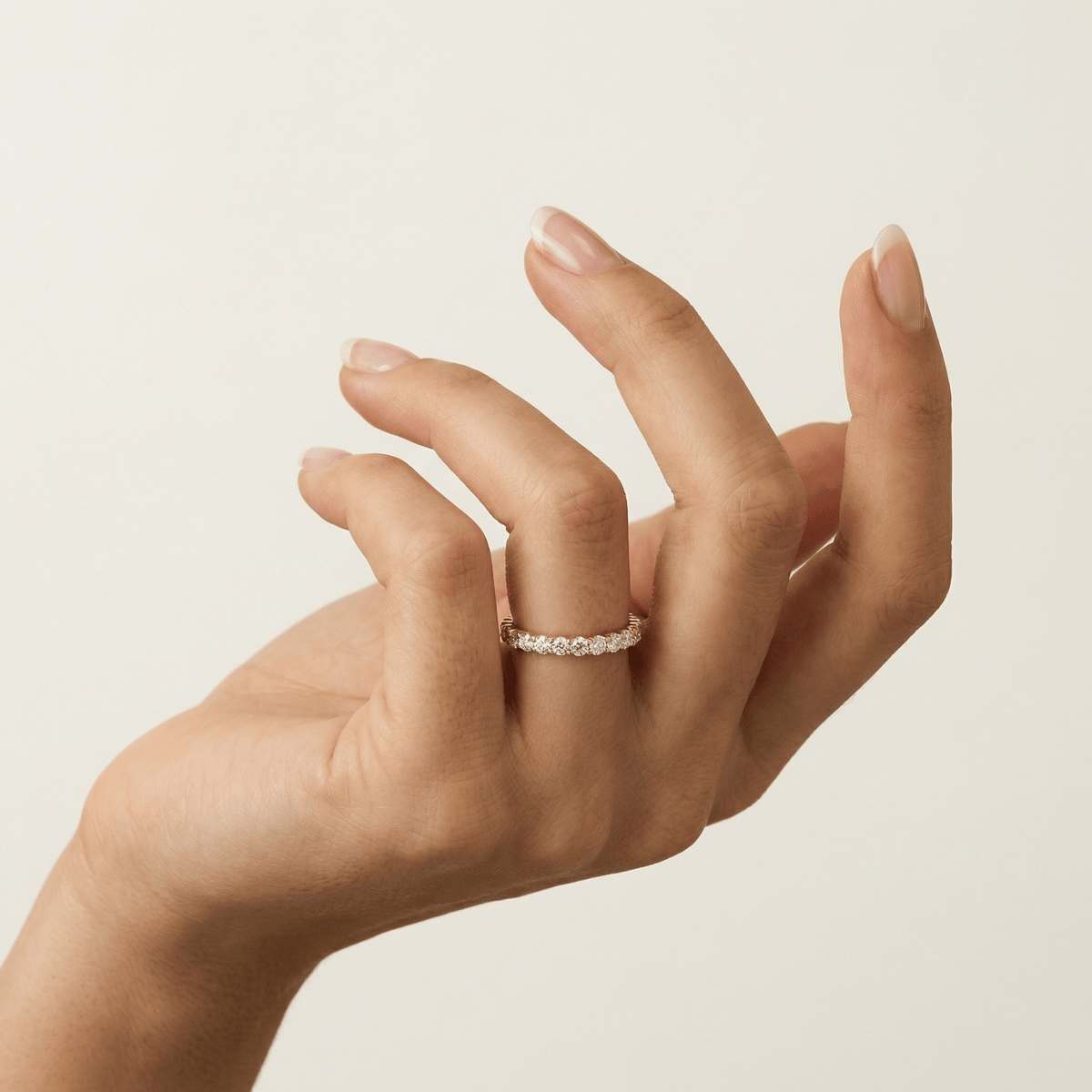 1.35 CTW Lab - Grown Diamond Classic Full Eternity Ring in Sterling Silver - Rings