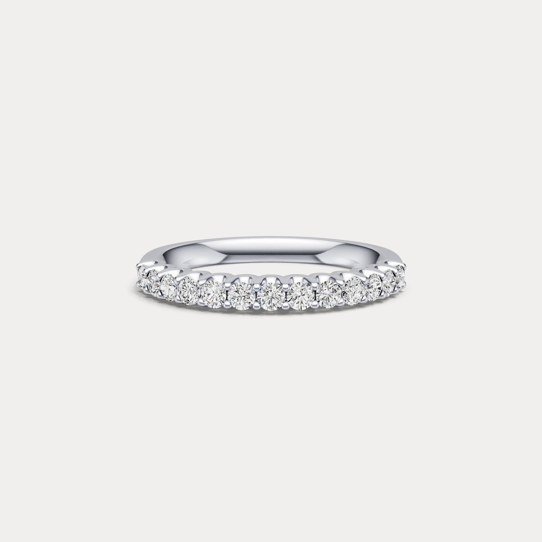 0.6 CTW Lab - Grown Diamond Classic Half Eternity Ring in Sterling Silver - Rings