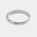 0.6 CTW Lab-Grown Diamond Classic Half Eternity Ring in Sterling Silver - Rings