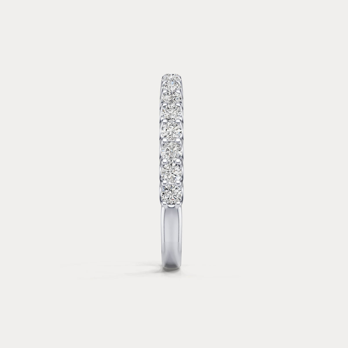 0.6 CTW Lab - Grown Diamond Classic Half Eternity Ring in Sterling Silver - Rings