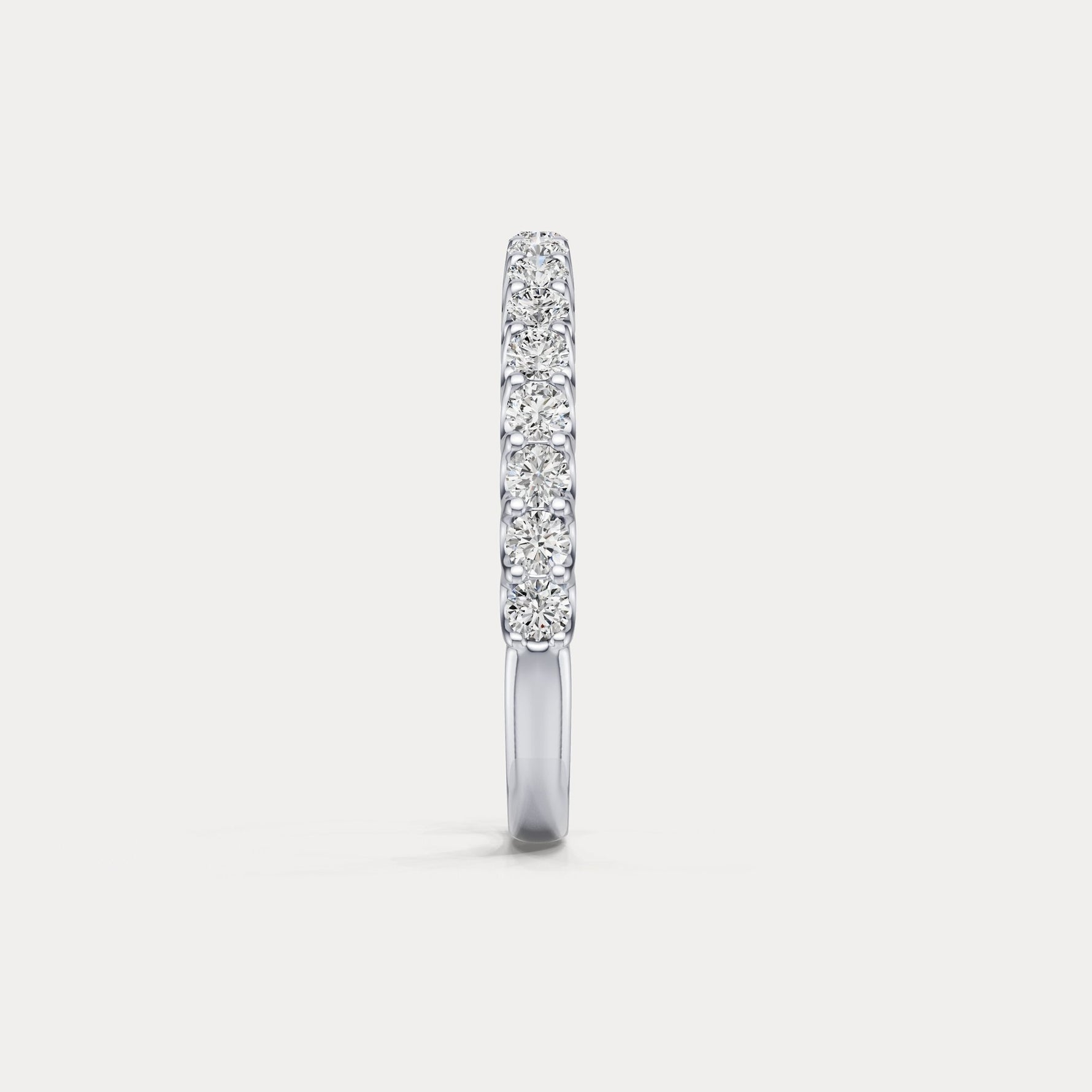 0.6 CTW Lab - Grown Diamond Classic Half Eternity Ring in Sterling Silver - Rings