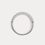 0.6 CTW Lab-Grown Diamond Classic Half Eternity Ring in Sterling Silver - Rings
