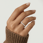 0.6 CTW Lab - Grown Diamond Classic Half Eternity Ring in Sterling Silver - Rings