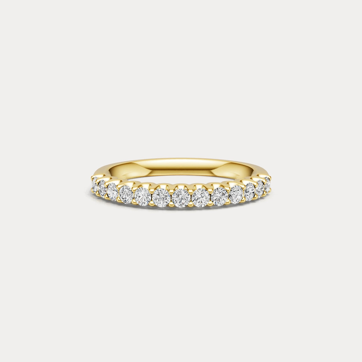 0.6 CTW Lab - Grown Diamond Classic Half Eternity Ring in Sterling Silver - Rings