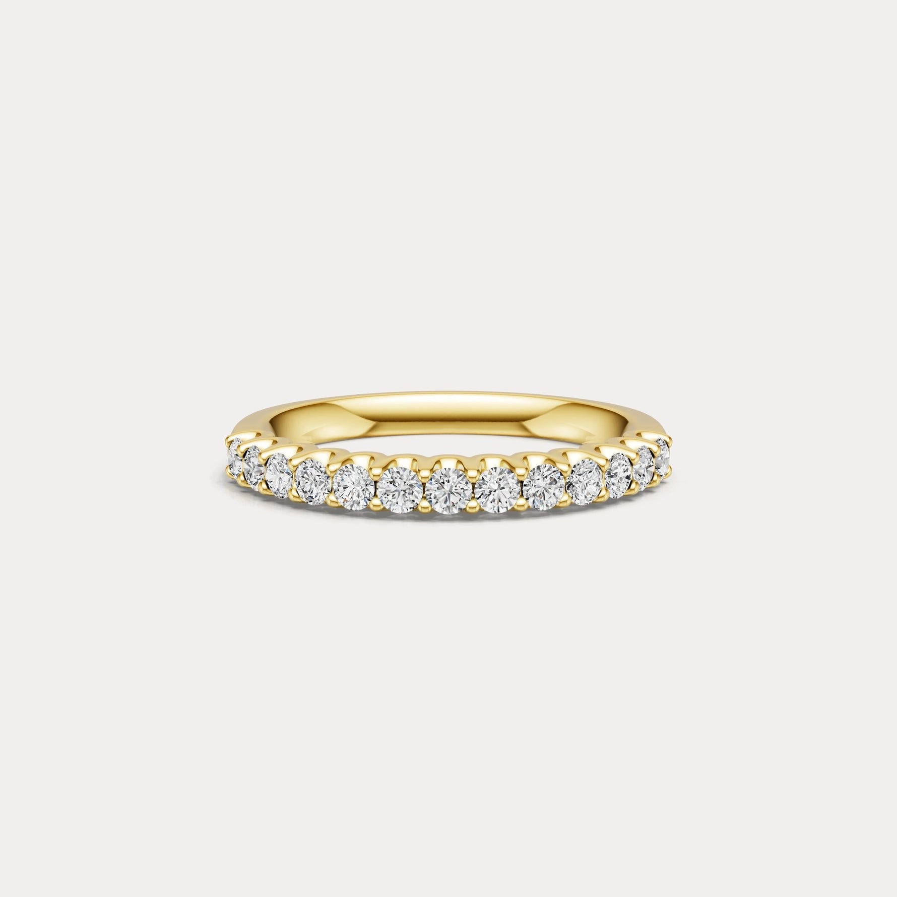 0.6 CTW Lab - Grown Diamond Classic Half Eternity Ring in Sterling Silver - Rings