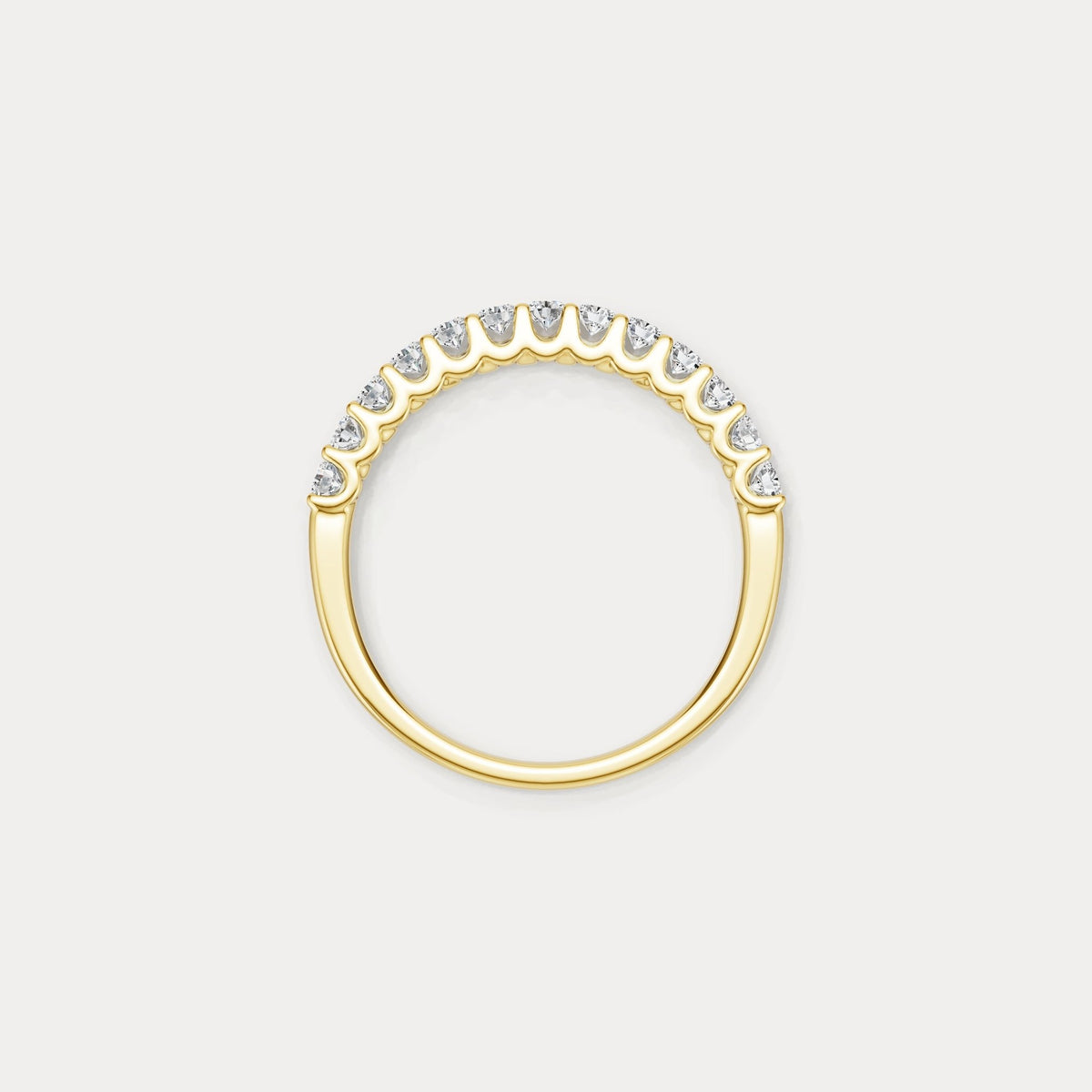 0.6 CTW Lab - Grown Diamond Classic Half Eternity Ring in Sterling Silver - Rings