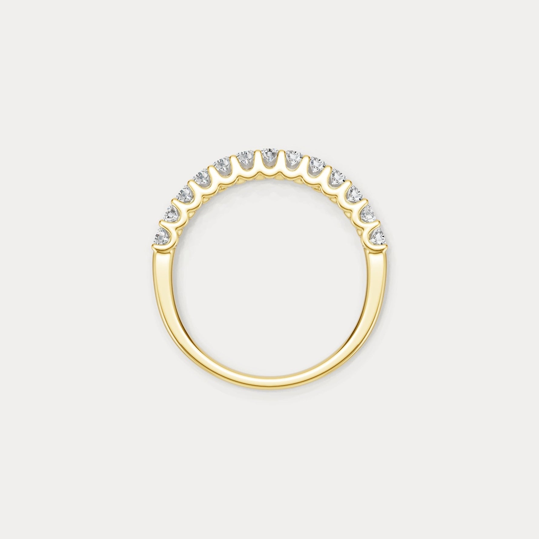 0.6 CTW Lab - Grown Diamond Classic Half Eternity Ring in Sterling Silver - Rings