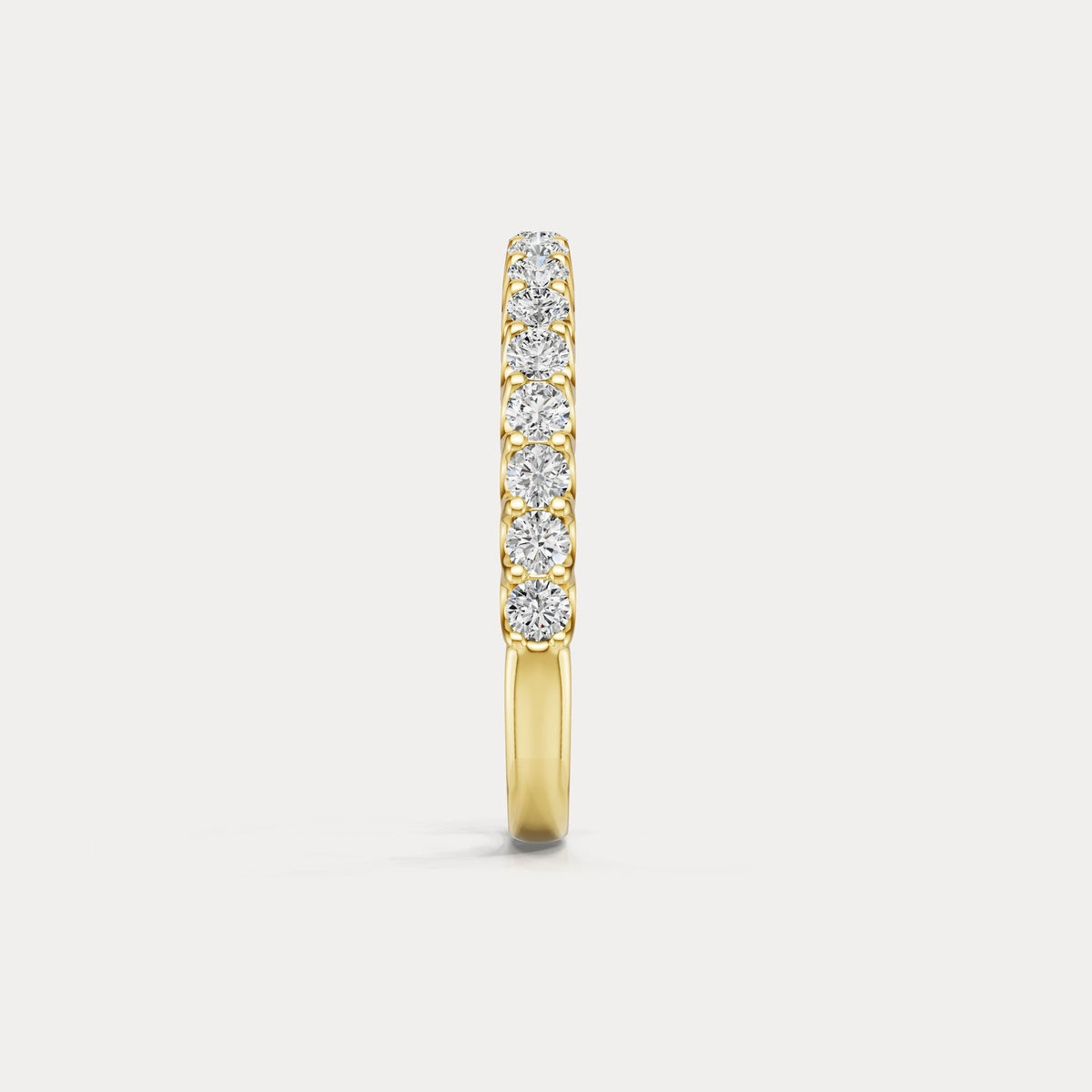 0.6 CTW Lab - Grown Diamond Classic Half Eternity Ring in Sterling Silver - Rings