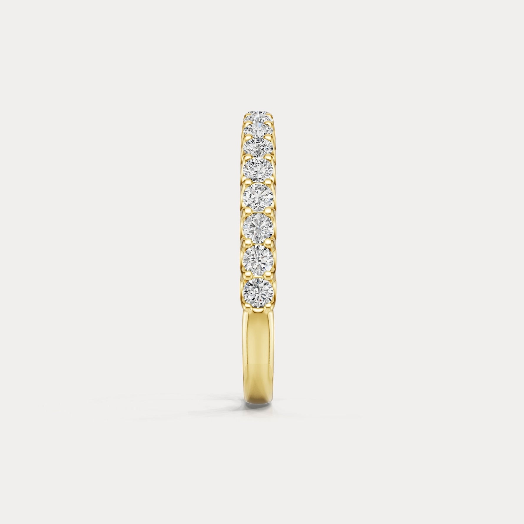 0.6 CTW Lab - Grown Diamond Classic Half Eternity Ring in Sterling Silver - Rings