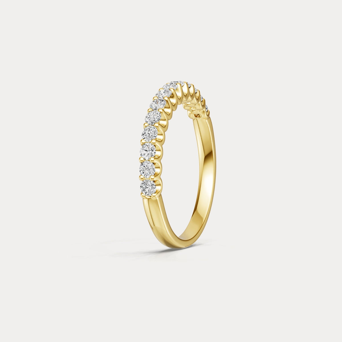 0.6 CTW Lab - Grown Diamond Classic Half Eternity Ring in Sterling Silver - Rings