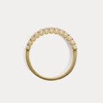 0.6 CTW Lab-Grown Diamond Classic Half Eternity Ring in Sterling Silver - Rings
