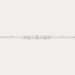 Bezel Set Lab - Grown Diamond Bracelet with Double Chain in Sterling Silver - Bracelets